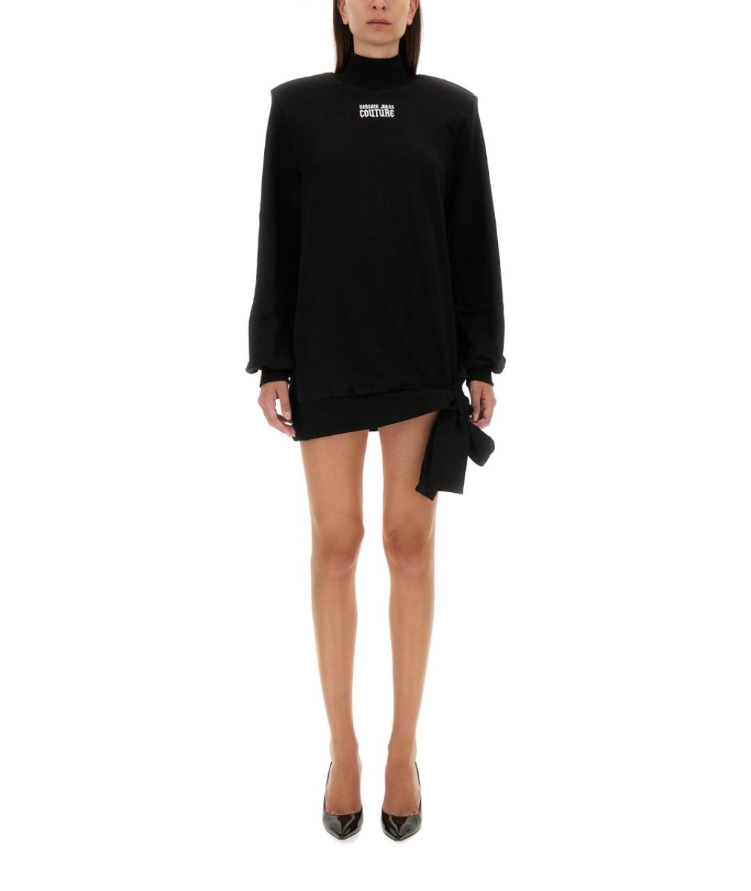 VERSACE JEANS COUTURE Черное хлопковое повседневное платье, фото 5