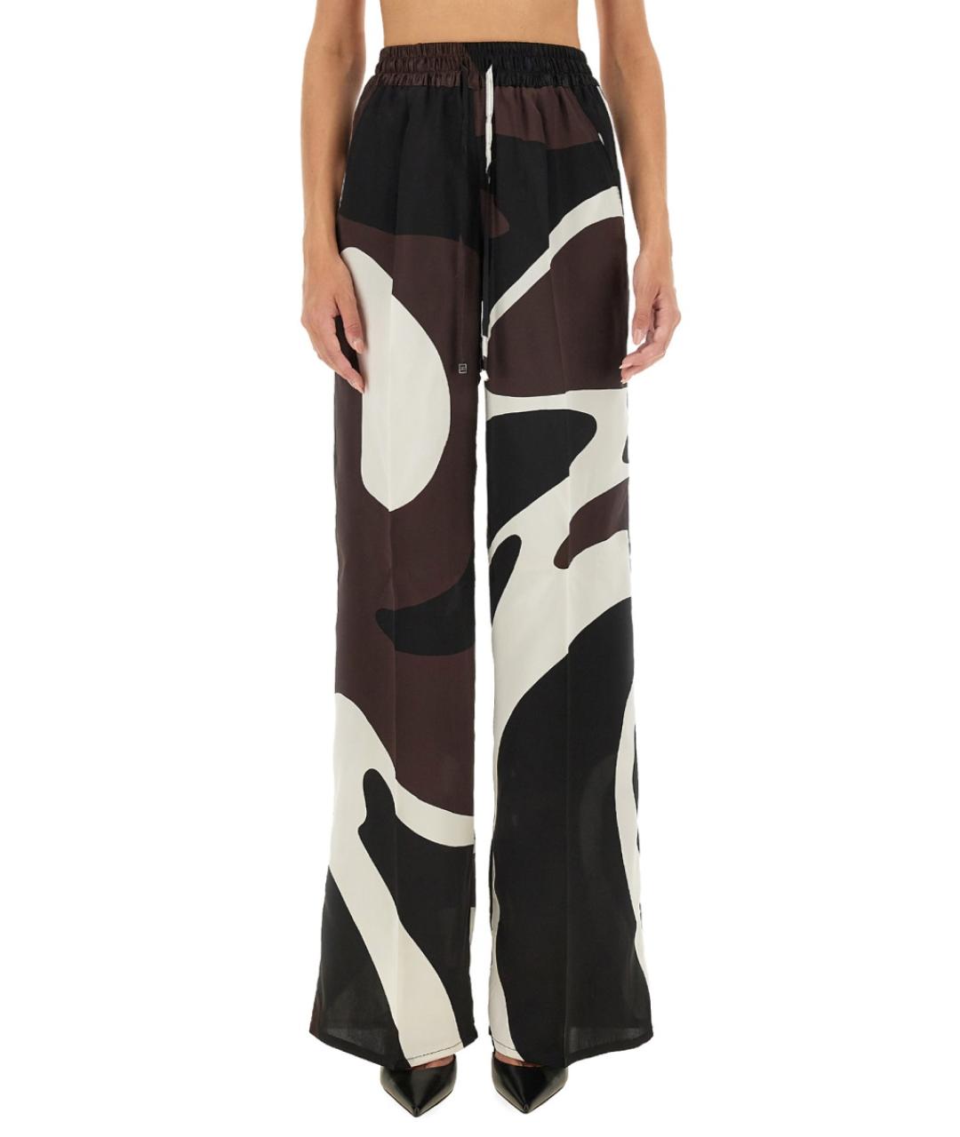 KITON Коричневые шелковые прямые брюки, фото 5