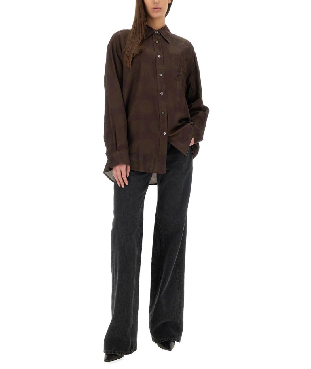 OUR LEGACY Коричневая хлопковая рубашка, фото 2