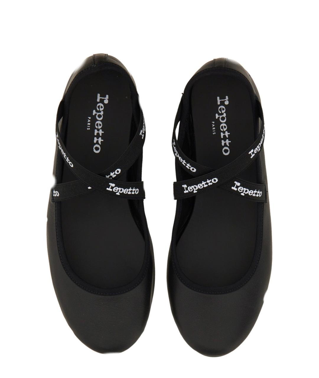 REPETTO Черные кожаные балетки, фото 5