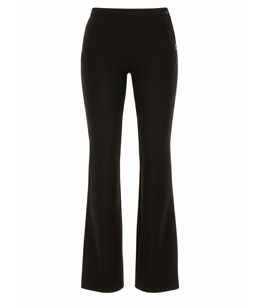 COURREGES Коричневые шерстяные прямые брюки, фото 1