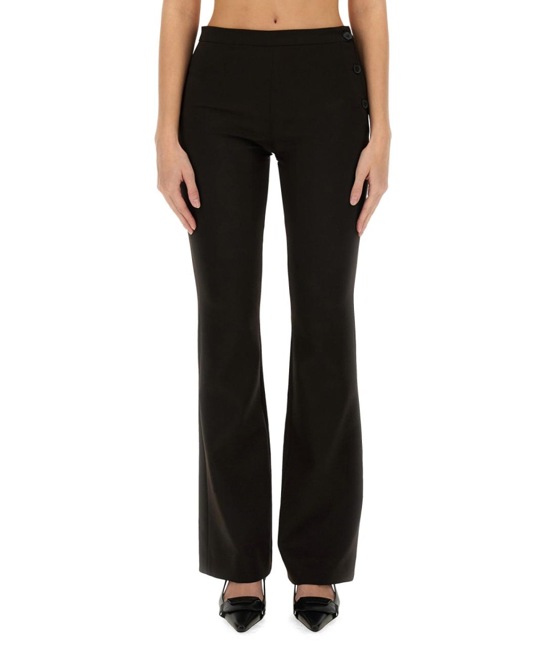 COURREGES Коричневые шерстяные прямые брюки, фото 5