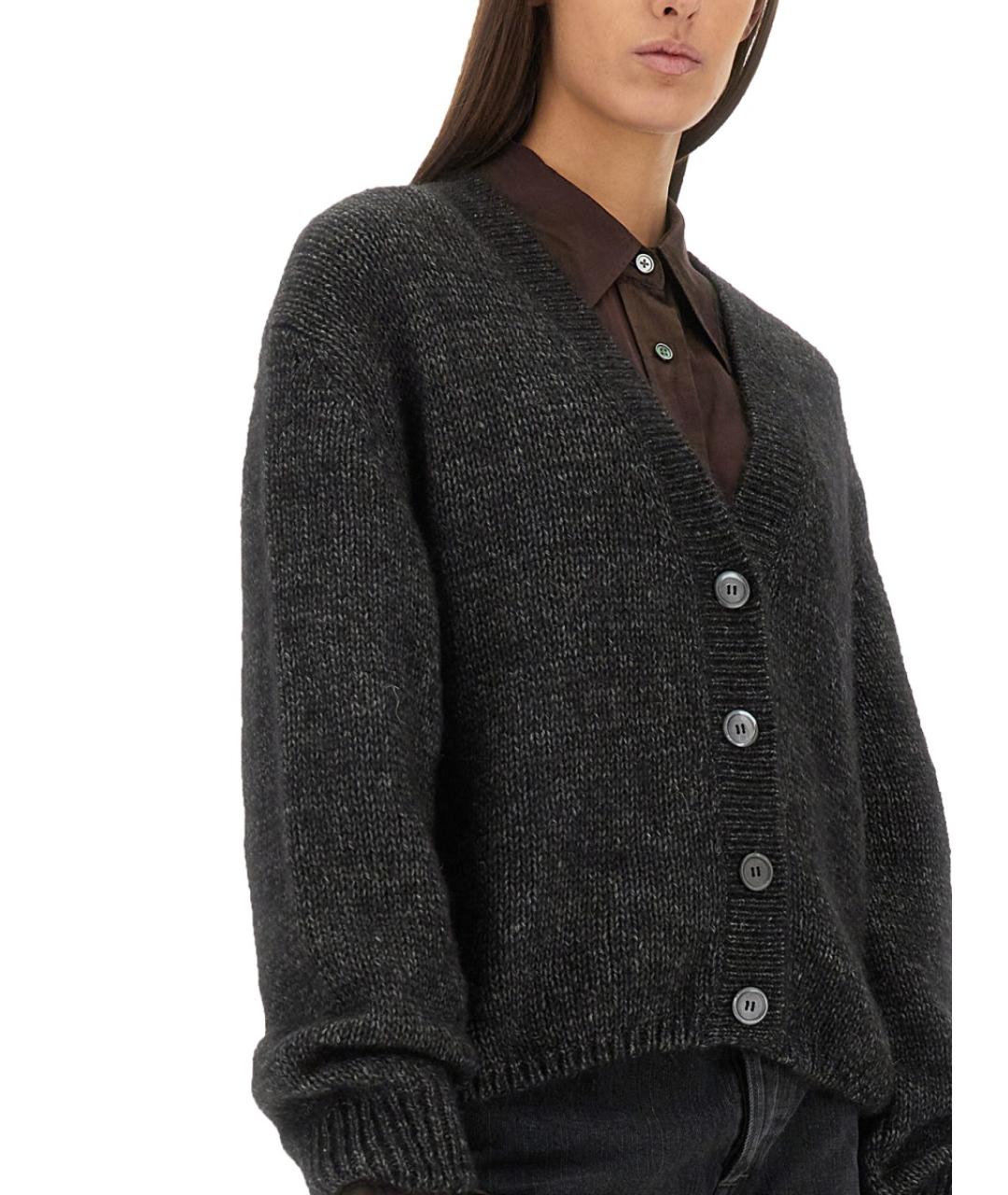 OUR LEGACY Черный шерстяной кардиган, фото 4