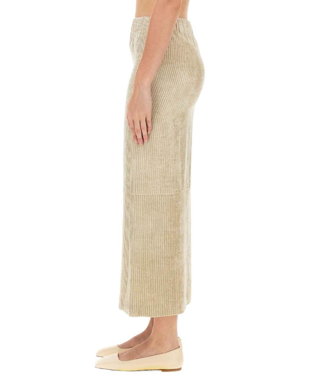 ALYSI Бежевая вискозная юбка миди, фото 4