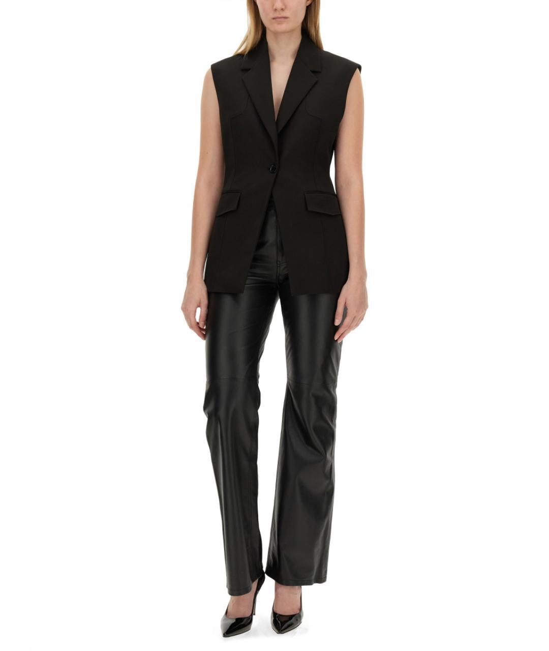 MOSCHINO JEANS Черные полиамидовые прямые брюки, фото 2