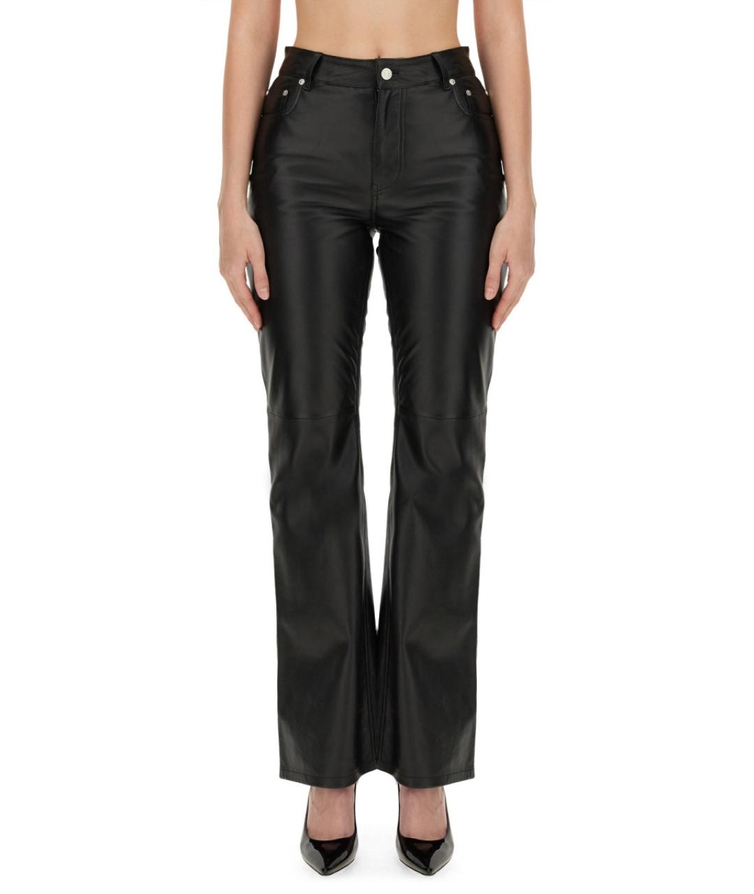 MOSCHINO JEANS Черные полиамидовые прямые брюки, фото 5