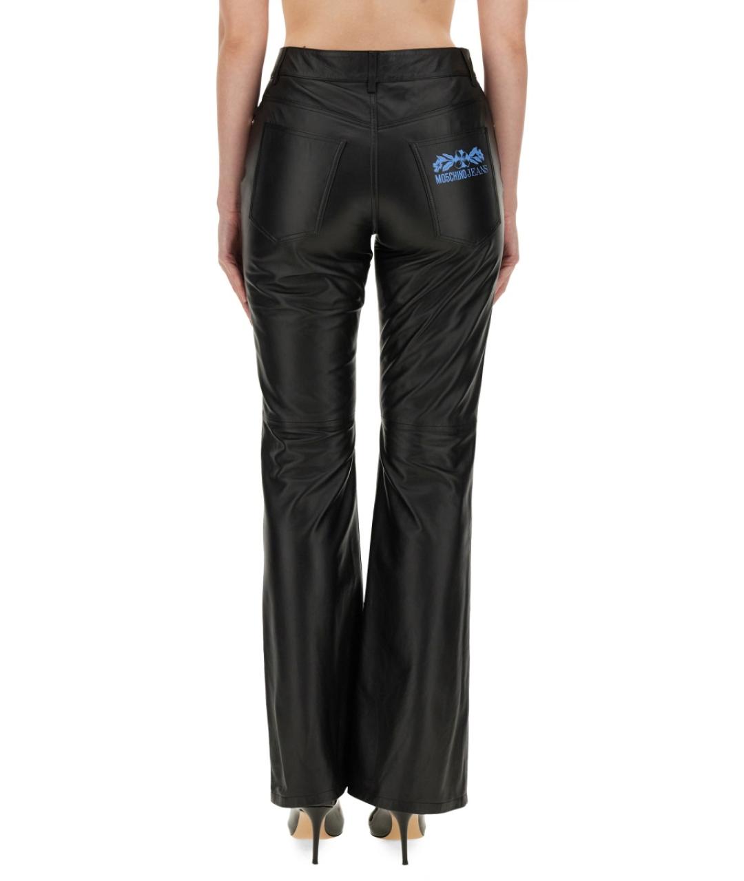 MOSCHINO JEANS Черные полиамидовые прямые брюки, фото 3