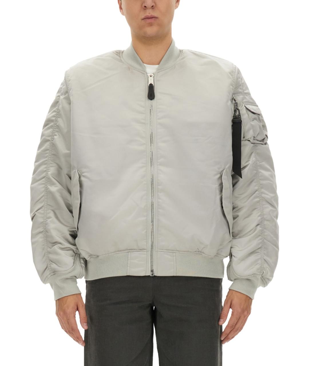 ALPHA INDUSTRIES Серая полиамидовая куртка, фото 9