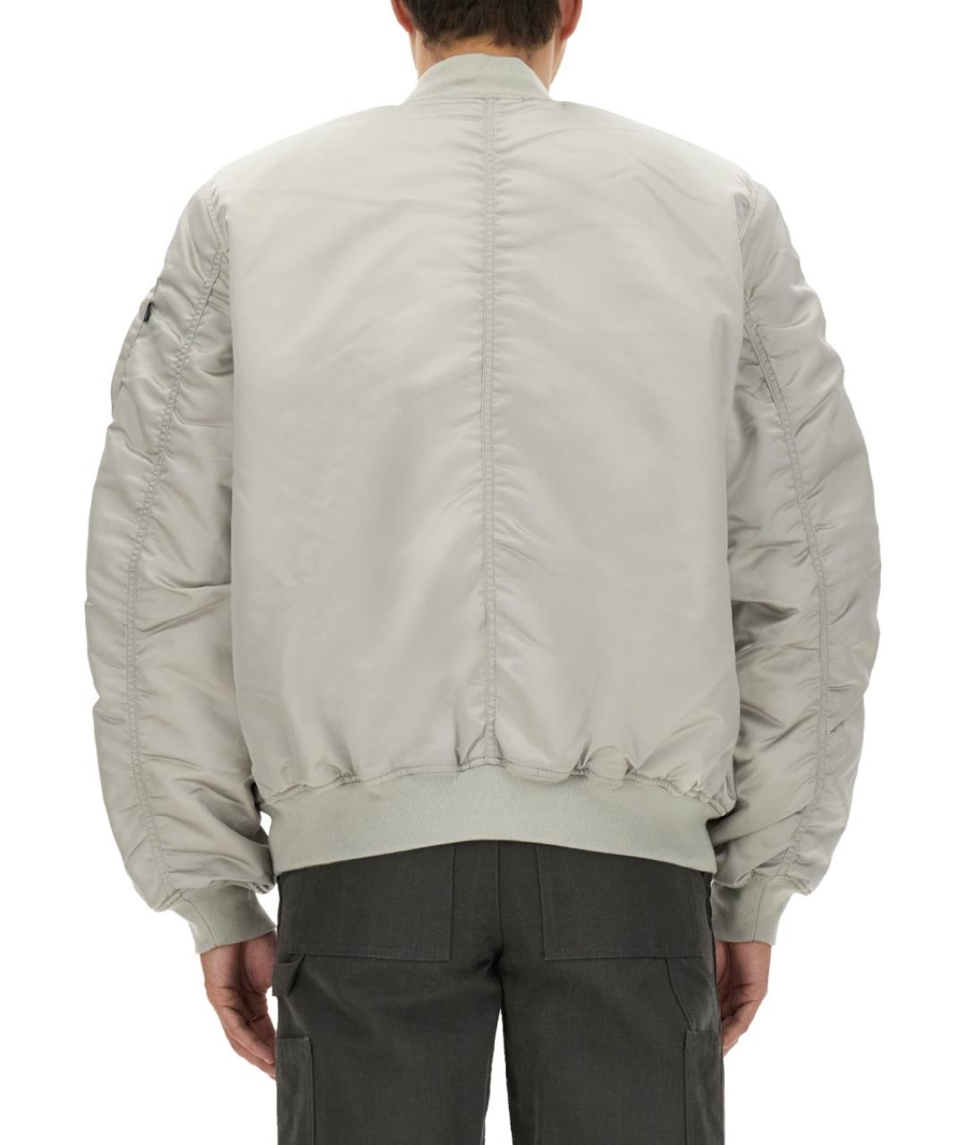 ALPHA INDUSTRIES Серая полиамидовая куртка, фото 3