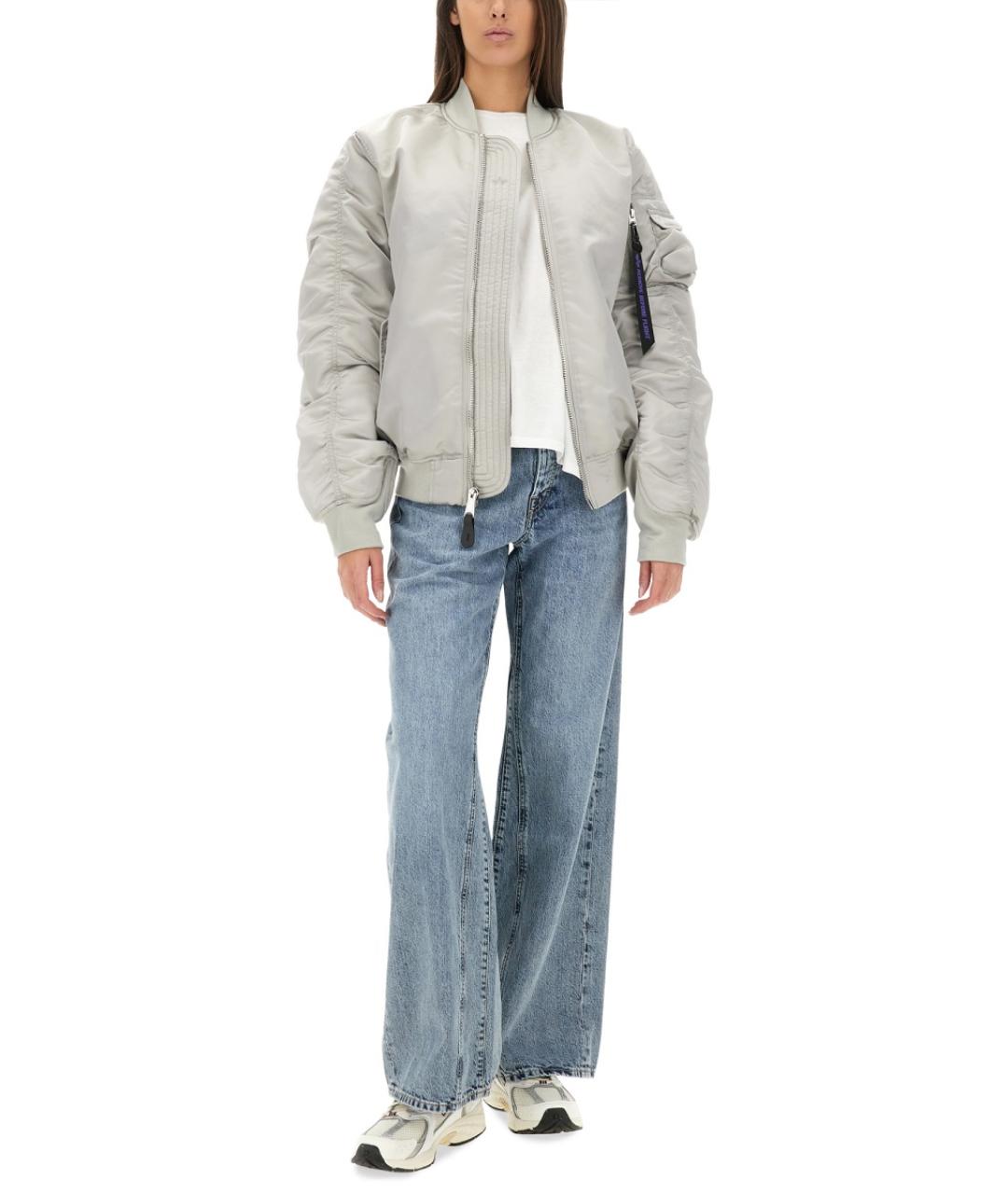 ALPHA INDUSTRIES Серая полиамидовая куртка, фото 8