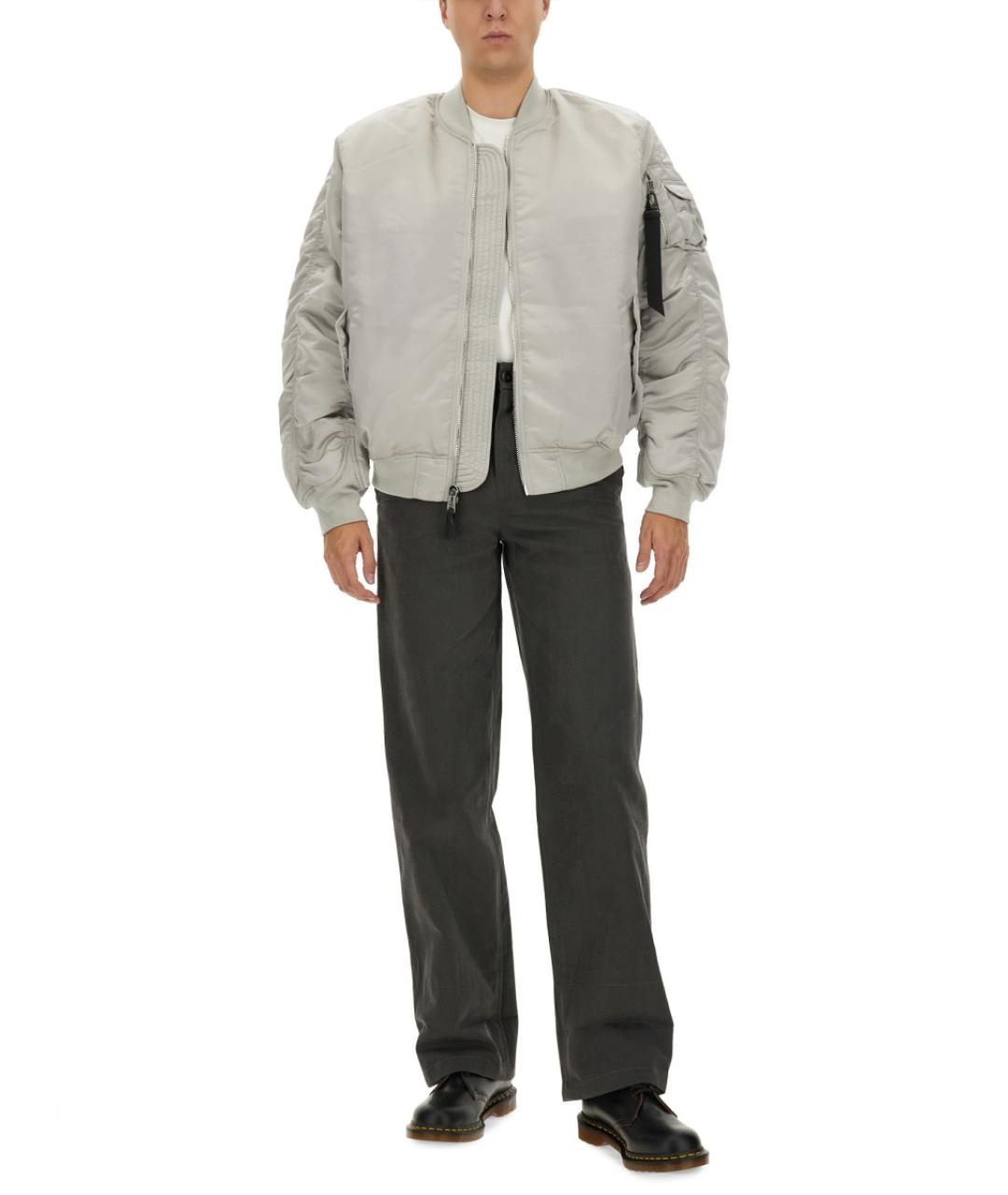 ALPHA INDUSTRIES Серая полиамидовая куртка, фото 2