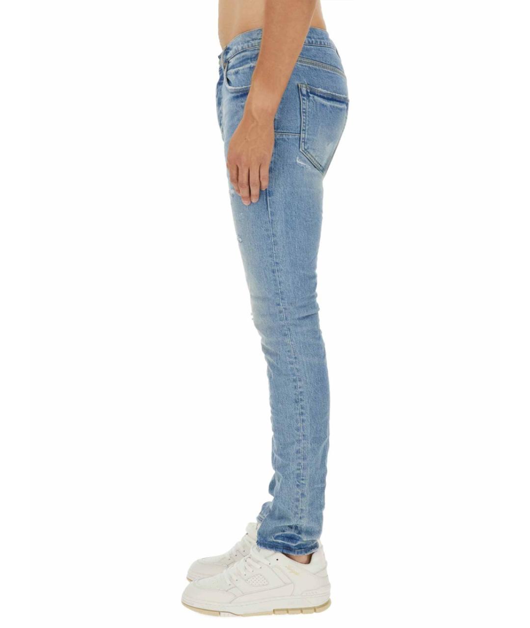 PURPLE Синие хлопковые джинсы скинни, фото 4