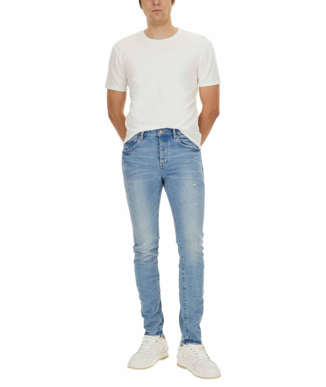 PURPLE Синие хлопковые джинсы скинни, фото 2