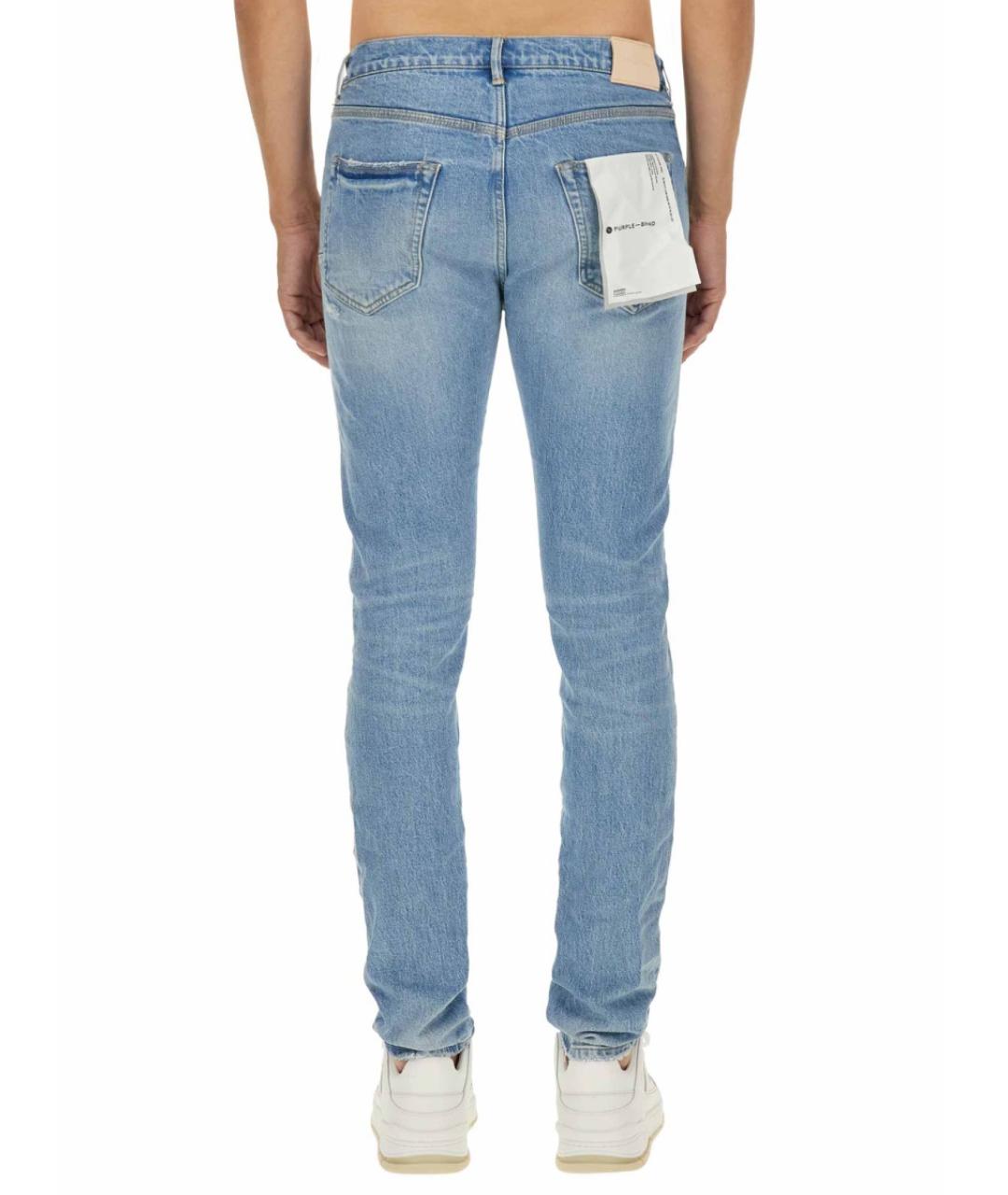 PURPLE Синие хлопковые джинсы скинни, фото 3