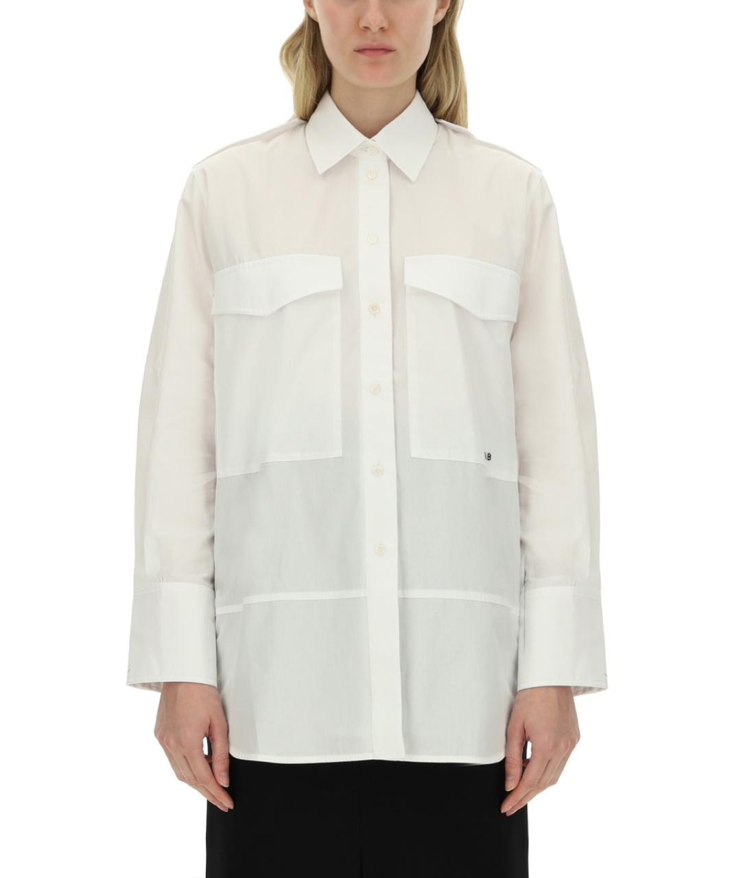 VICTORIA BECKHAM Белая хлопковая рубашка, фото 5