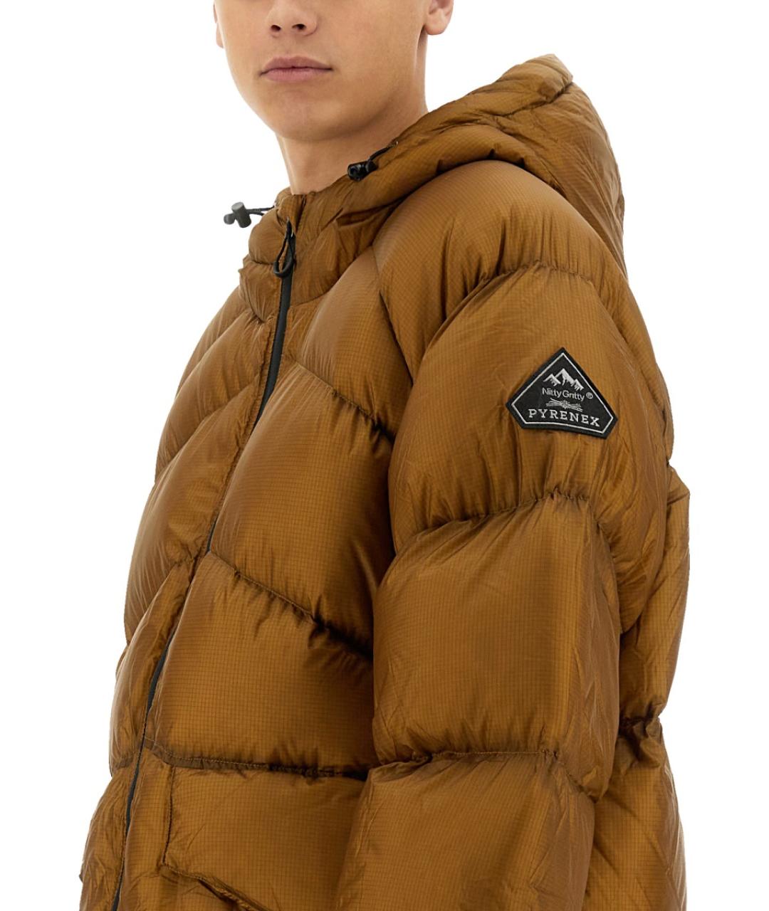 PYRENEX Коричневый полиамидовый пуховик, фото 5