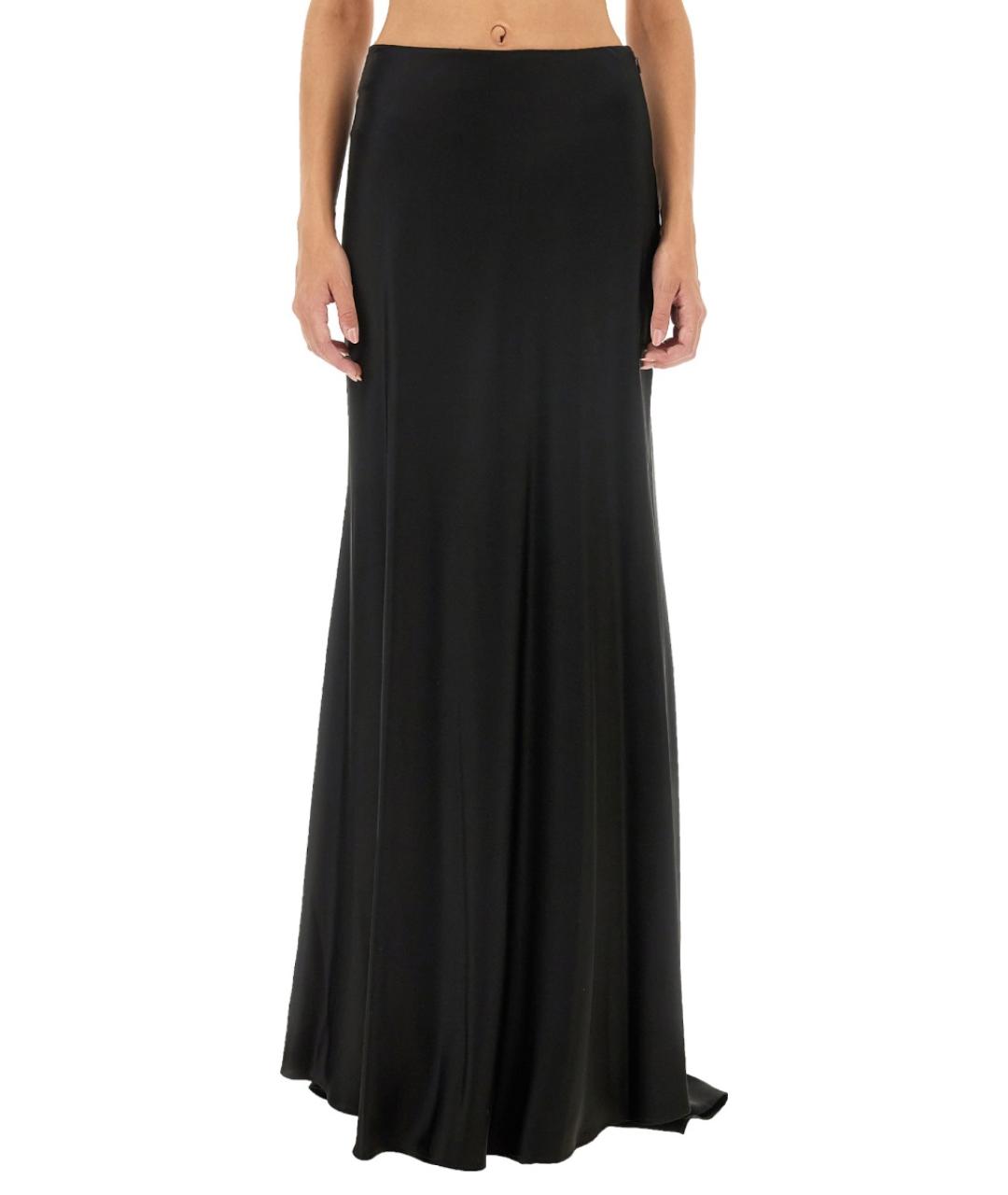 KITON Черная ацетатная юбка макси, фото 2