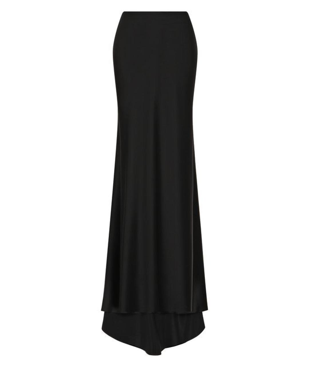 KITON Черная ацетатная юбка макси, фото 1