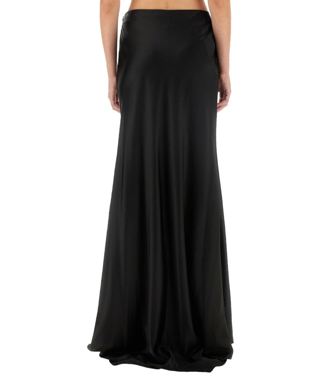 KITON Черная ацетатная юбка макси, фото 4