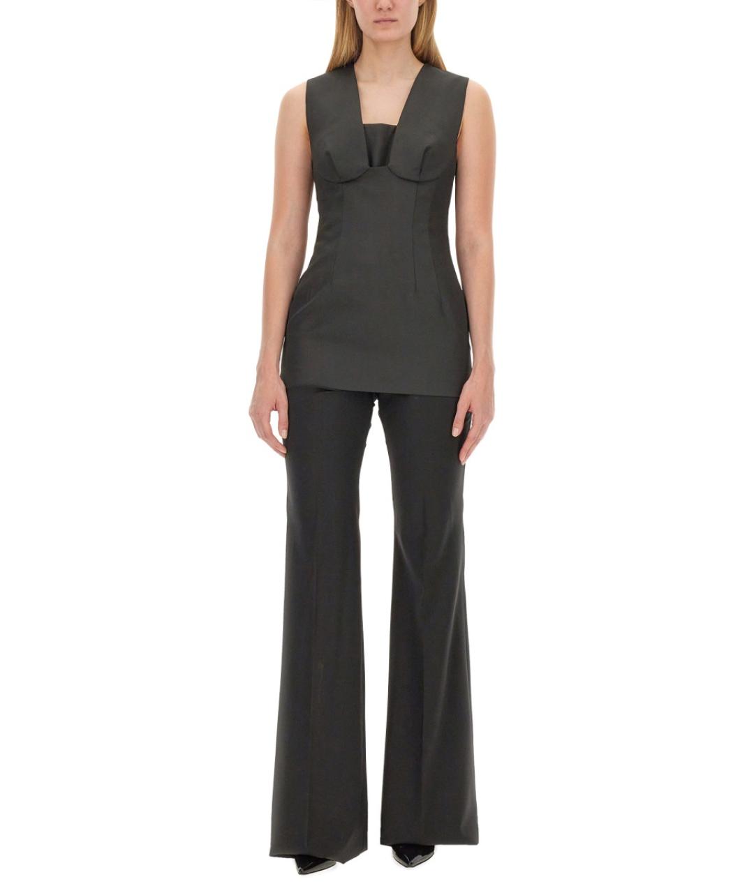 SPORTMAX Серая полиэстеровая блузы, фото 2