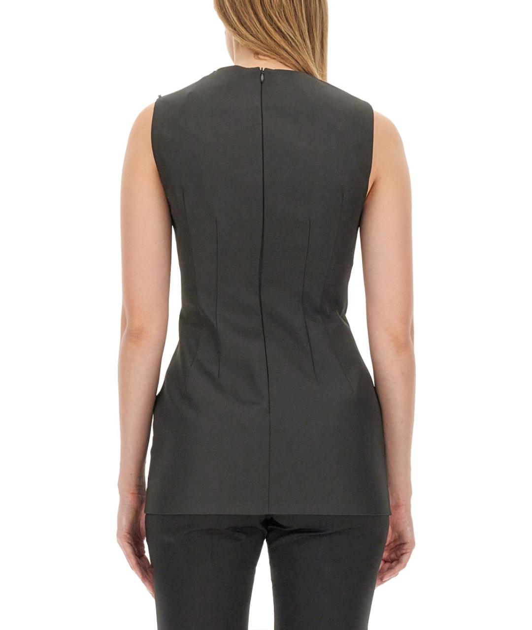 SPORTMAX Серая полиэстеровая блузы, фото 3