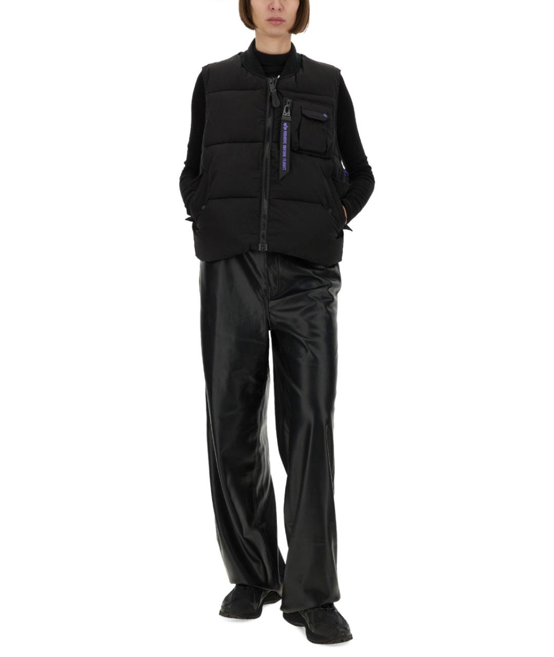 ALPHA INDUSTRIES Черный полиамидовый жилет, фото 8