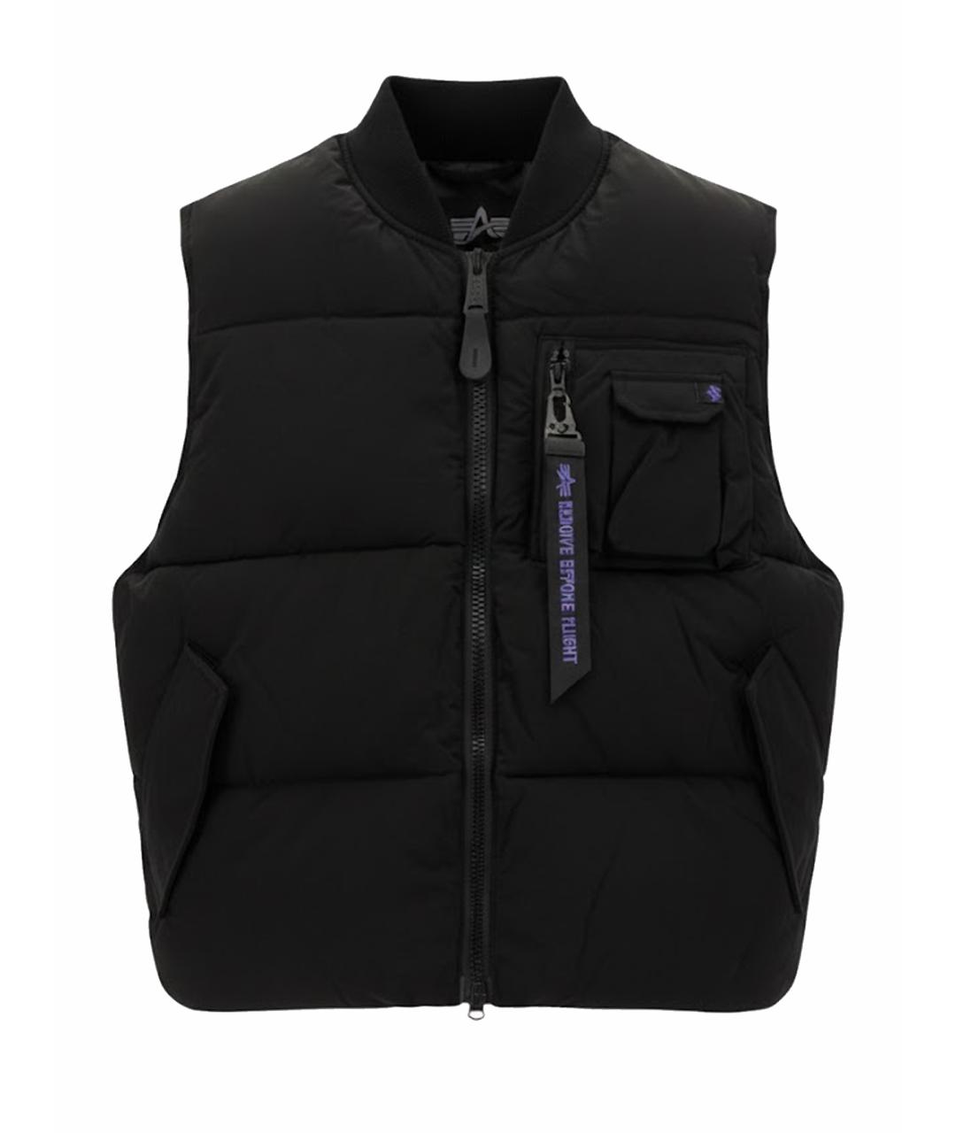 ALPHA INDUSTRIES Черный полиамидовый жилет, фото 1