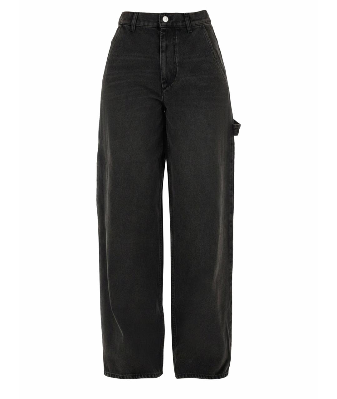 ISABEL MARANT ETOILE Черные хлопковые прямые джинсы, фото 1