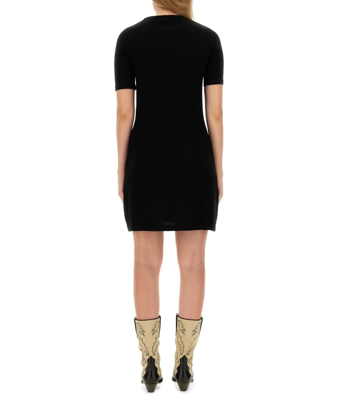 MOSCHINO Черное шерстяное повседневное платье, фото 3