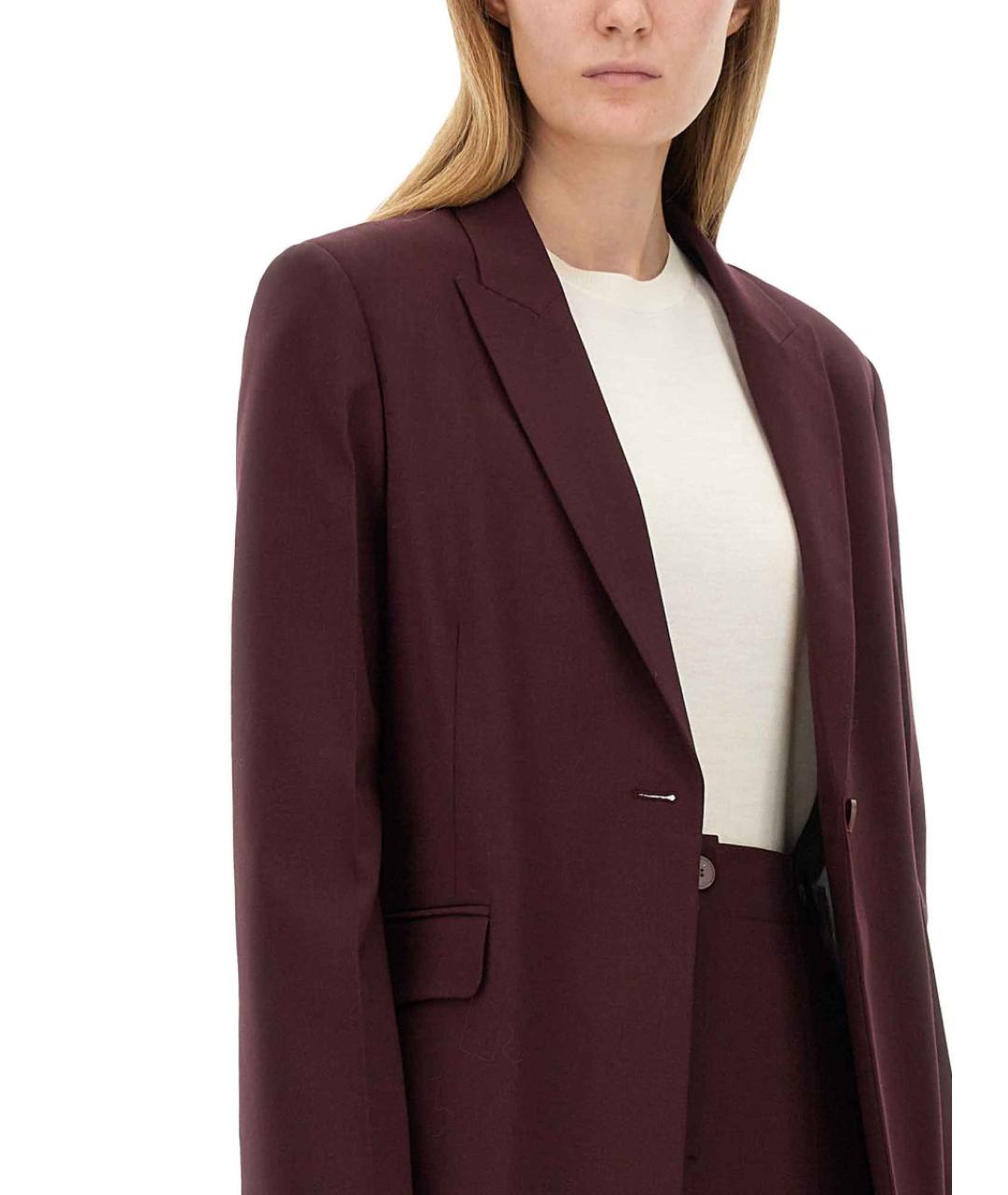 ALYSI Бордовый полиэстеровый жакет/пиджак, фото 4