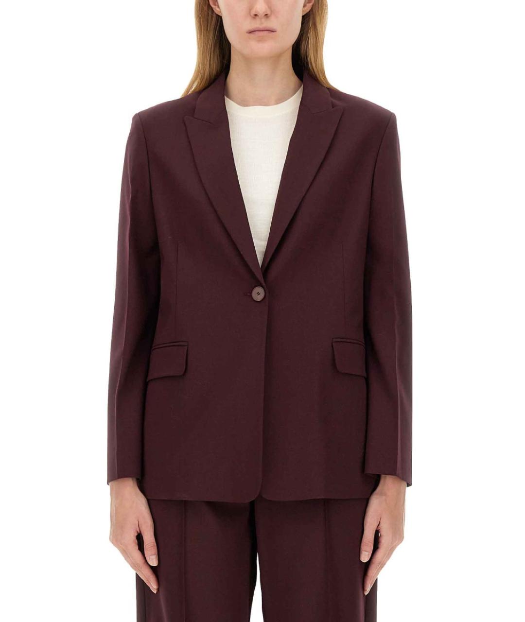 ALYSI Бордовый полиэстеровый жакет/пиджак, фото 5