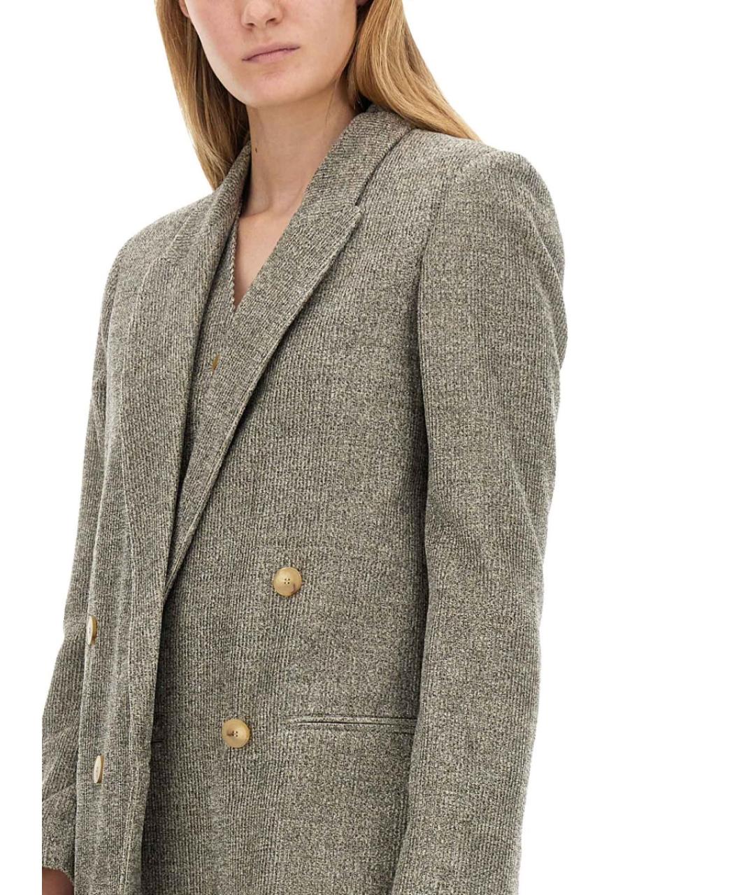 ALYSI Серый вискозный жакет/пиджак, фото 4