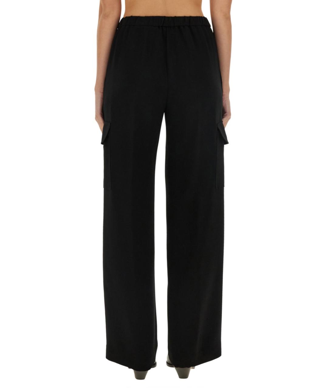 ASPESI Черные ацетатные прямые брюки, фото 3