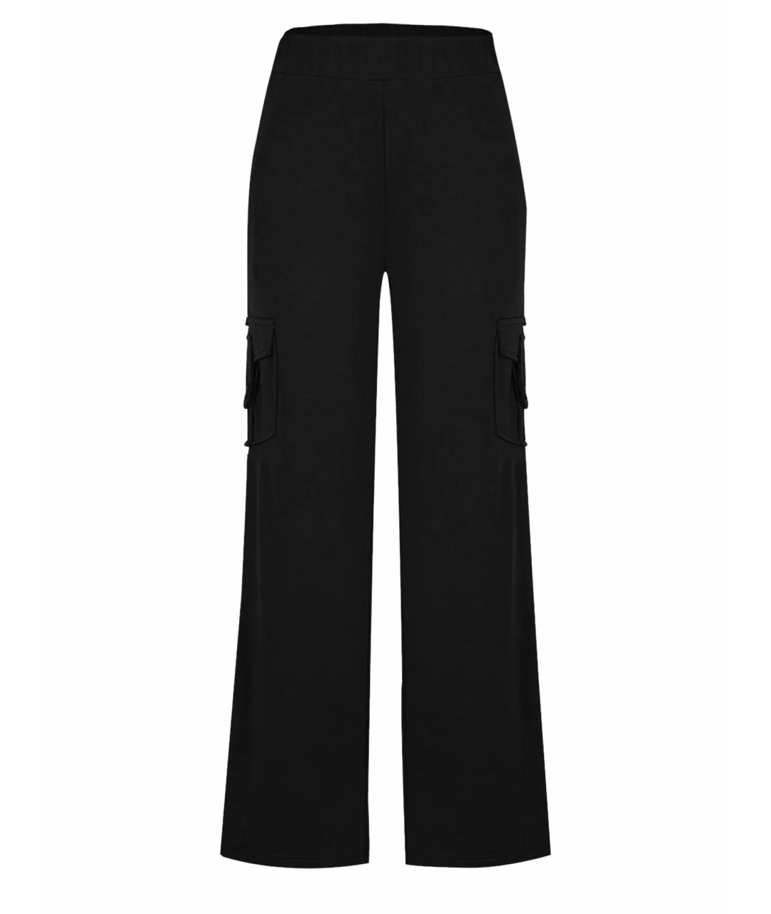 ASPESI Черные ацетатные прямые брюки, фото 1