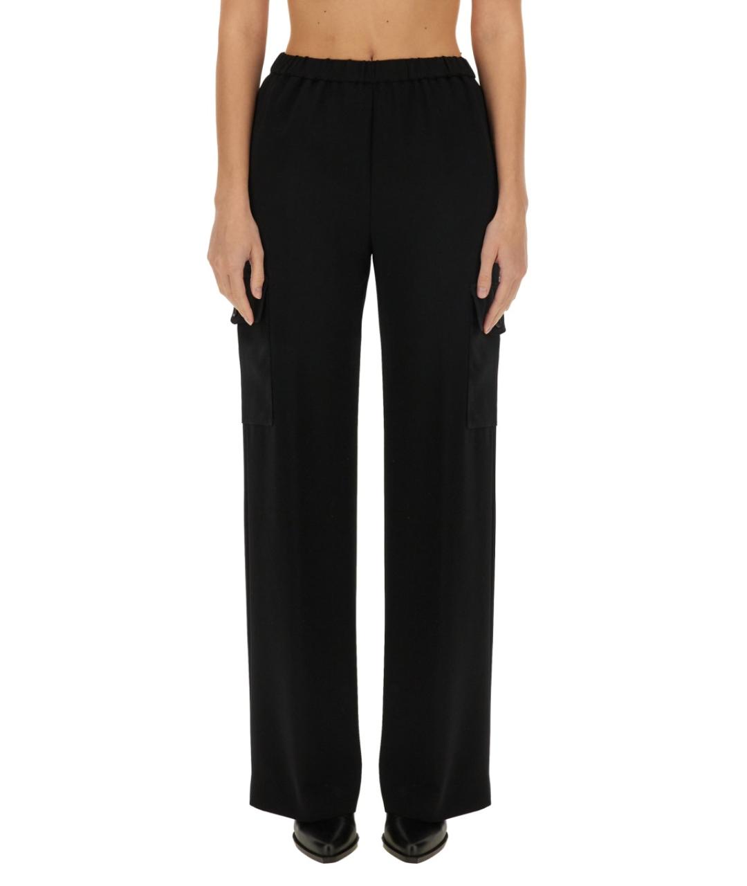 ASPESI Черные ацетатные прямые брюки, фото 5