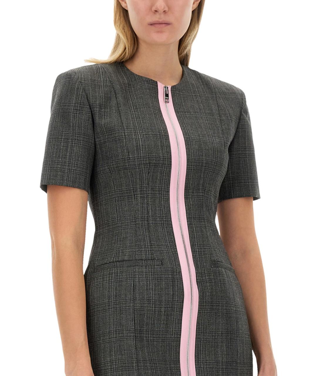 MSGM Серое шерстяное повседневное платье, фото 4