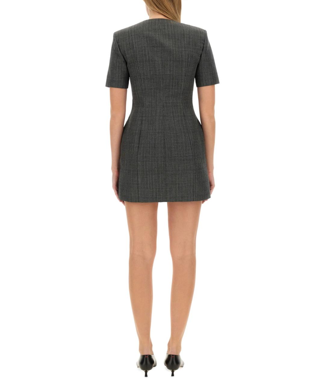 MSGM Серое шерстяное повседневное платье, фото 3