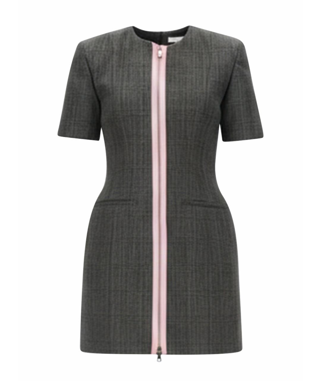 MSGM Серое шерстяное повседневное платье, фото 1