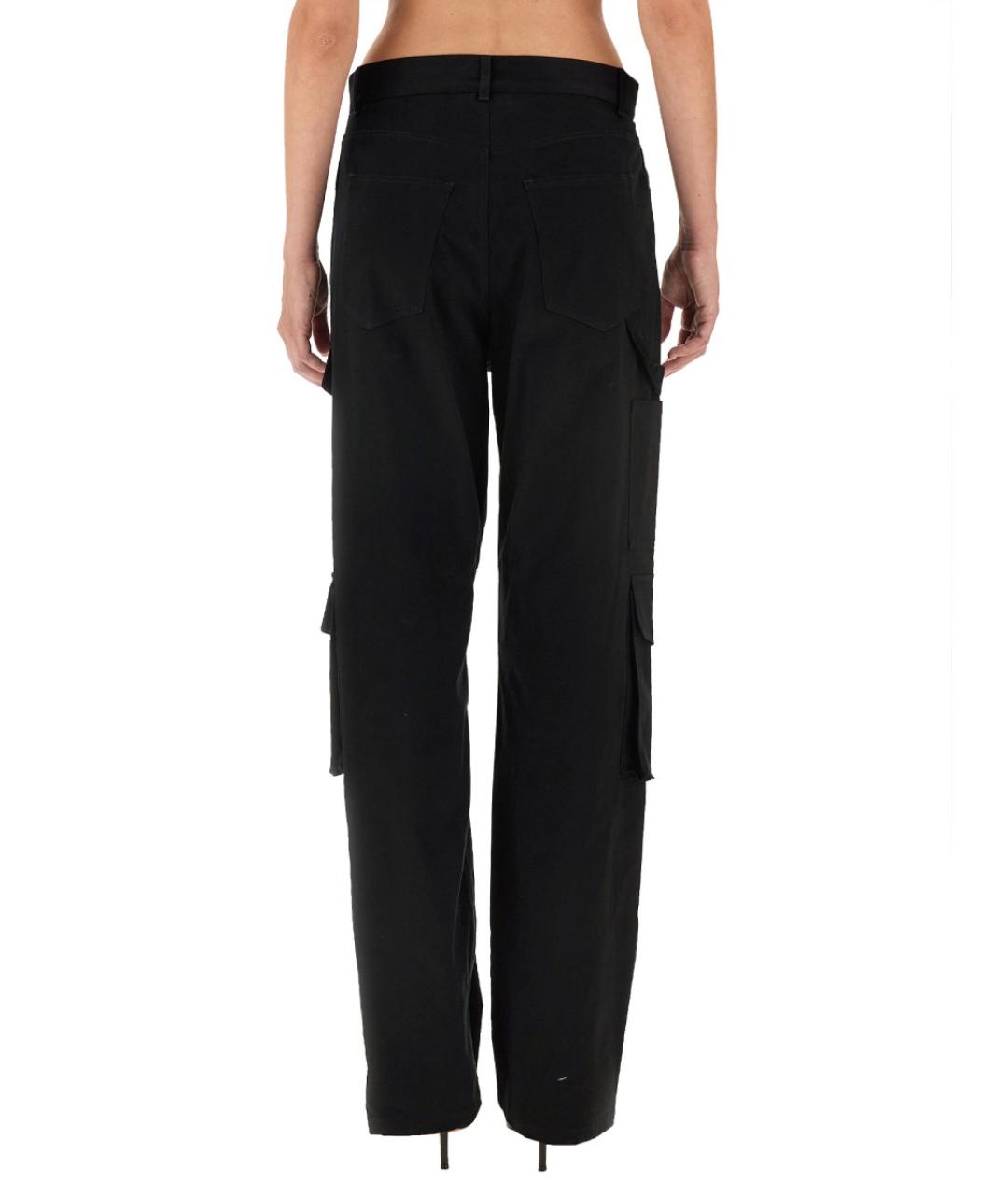 MOSCHINO JEANS Черные хлопковые прямые брюки, фото 3