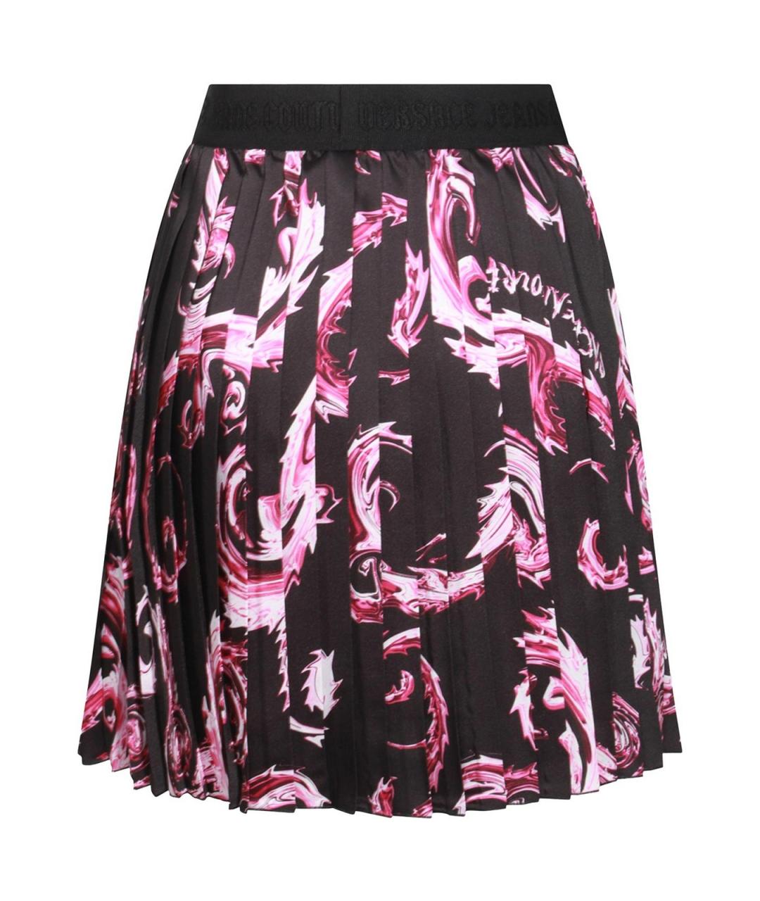 VERSACE JEANS COUTURE Мульти полиэстеровая юбка миди, фото 1