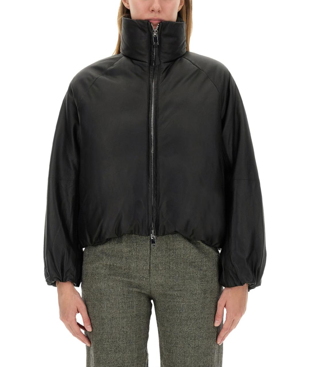 ALYSI Черная кожаная куртка, фото 5