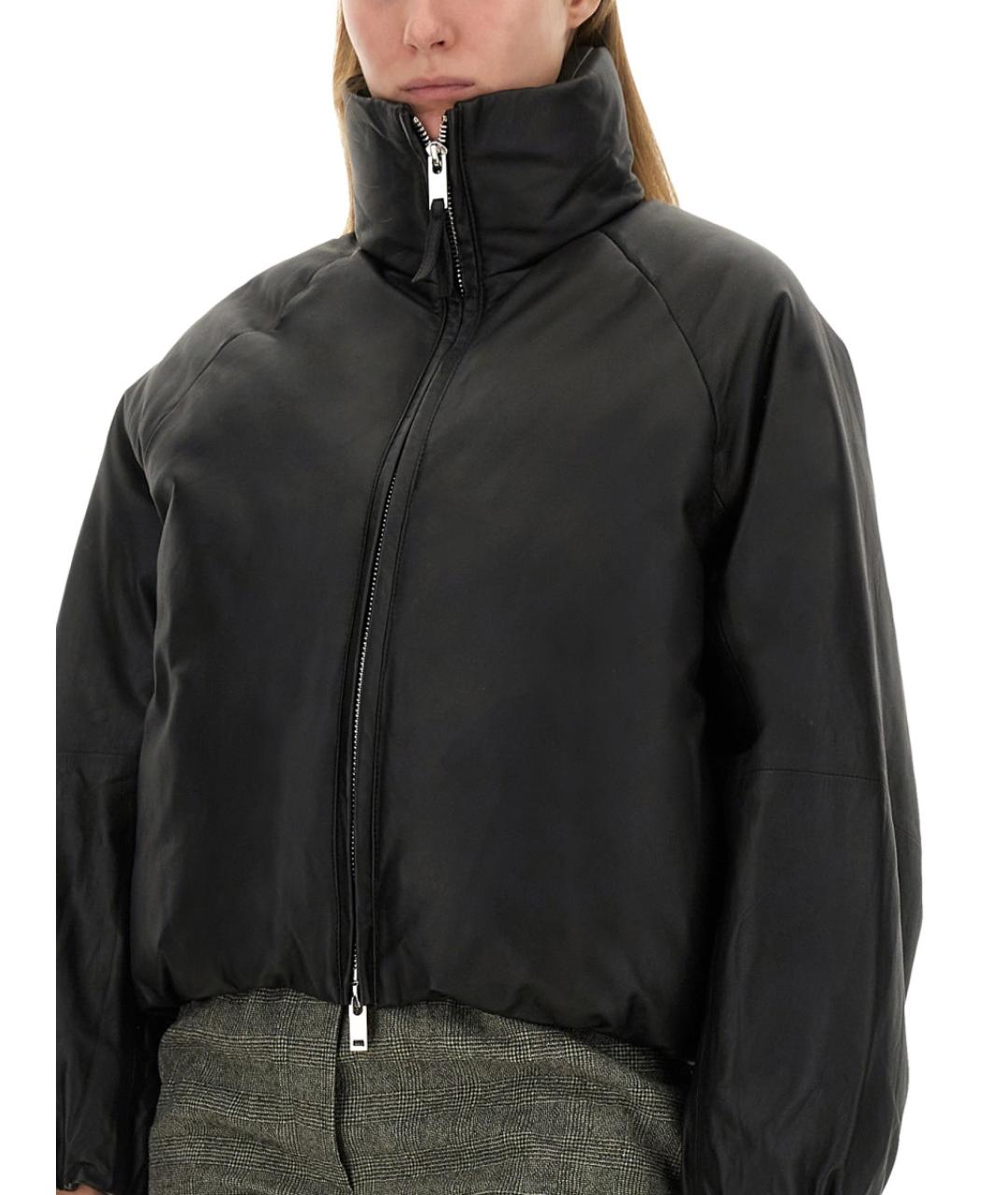 ALYSI Черная кожаная куртка, фото 4