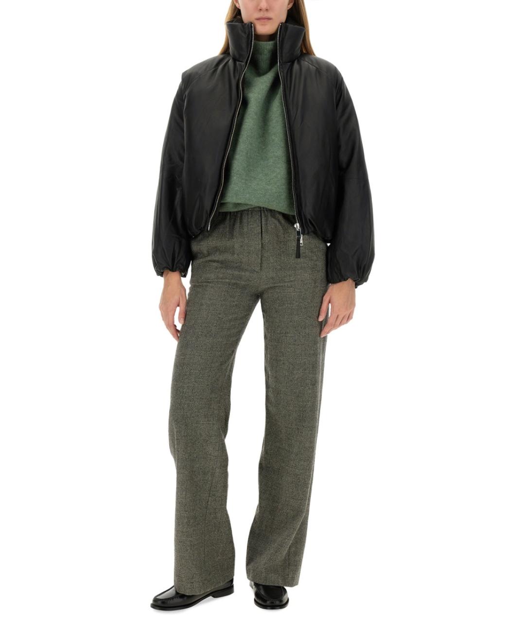 ALYSI Черная кожаная куртка, фото 2