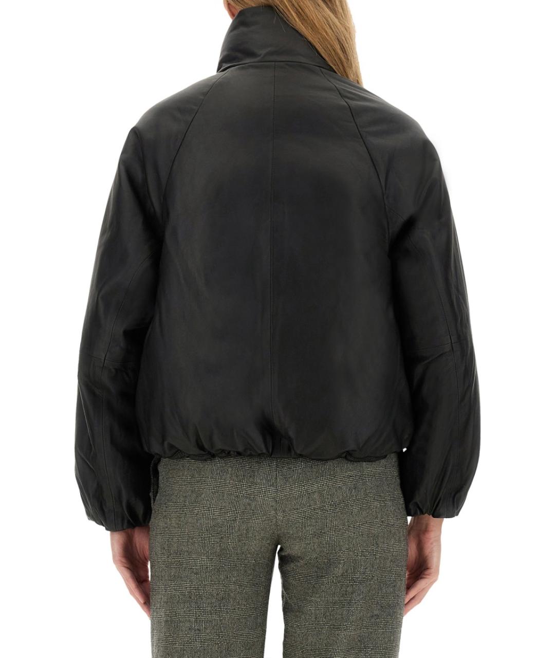 ALYSI Черная кожаная куртка, фото 3
