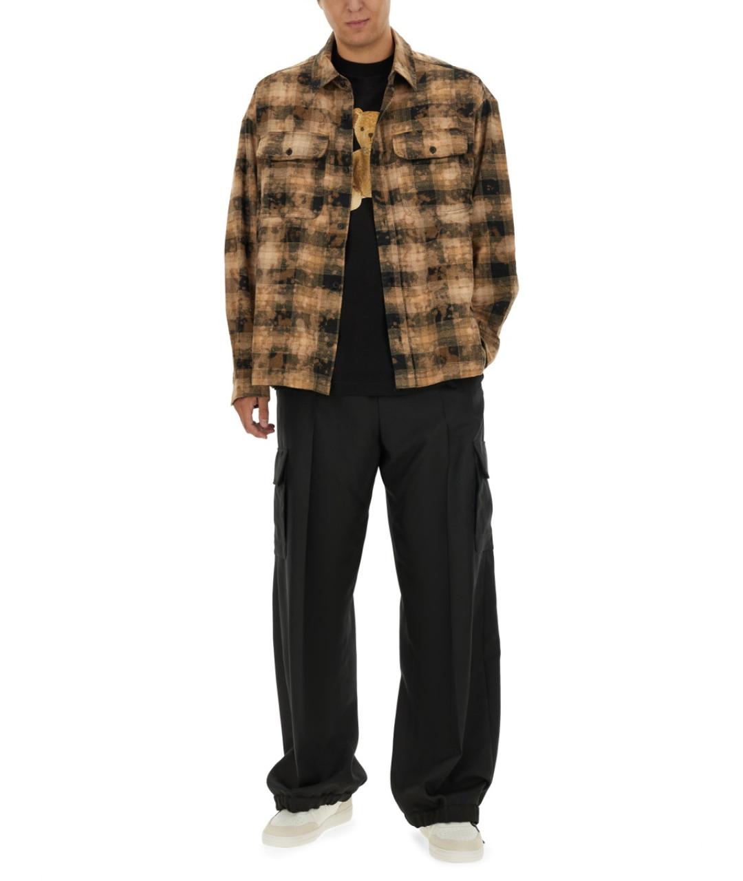 PALM ANGELS Коричневая хлопковая кэжуал рубашка, фото 2