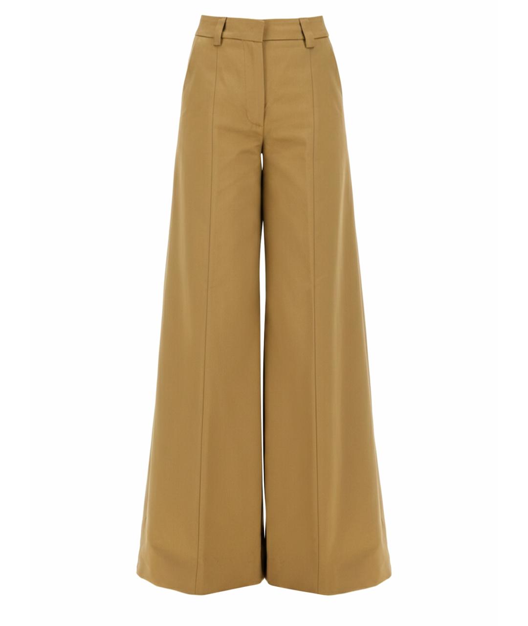 THELATEST Бежевые хлопковые прямые брюки, фото 1