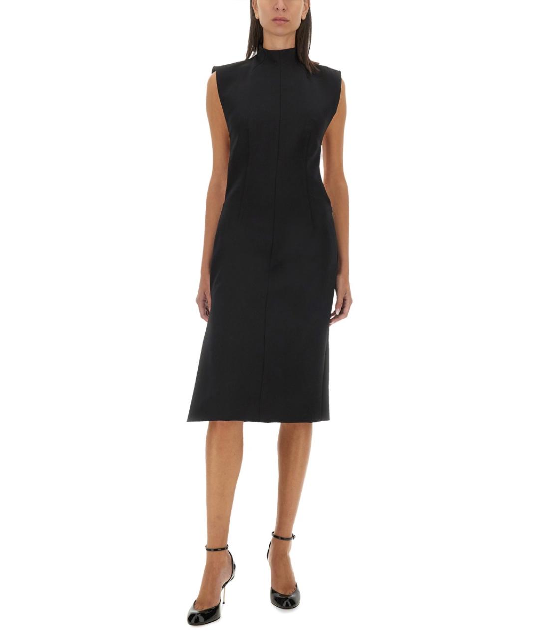 SPORTMAX Черное полиэстеровое платье, фото 2