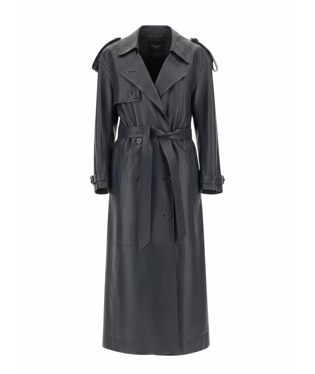 SALVATORE SANTORO Серый кожаный тренч/плащ, фото 1