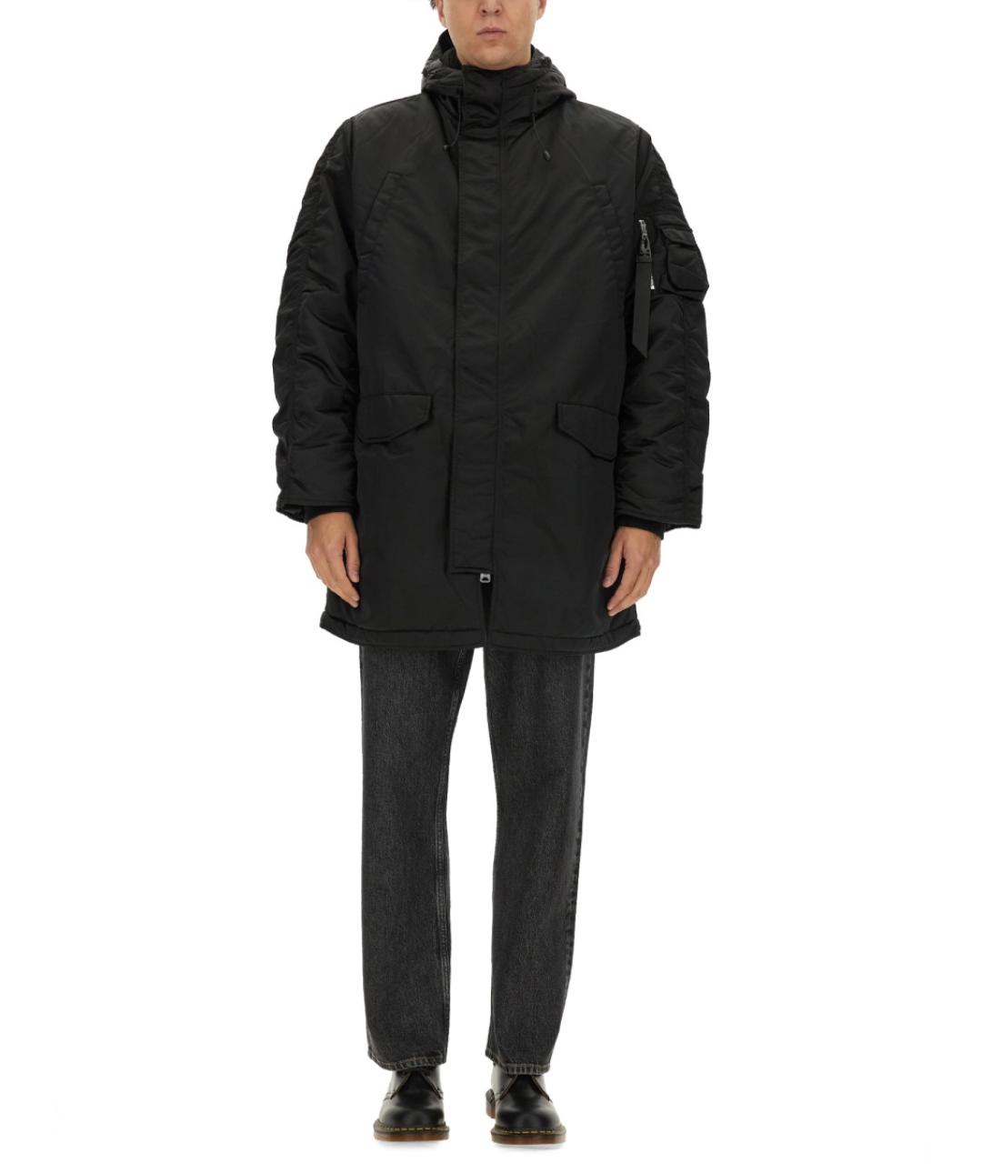 ALPHA INDUSTRIES Черная полиамидовая куртка, фото 9