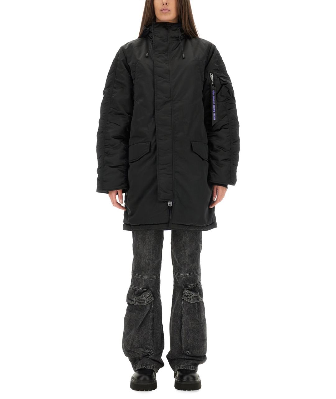 ALPHA INDUSTRIES Черная полиамидовая куртка, фото 5